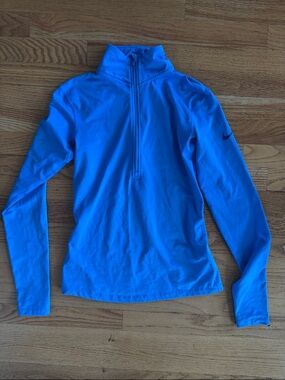 Nike Blue Dri-FIT Performance Shirt 1/4 zip Running
